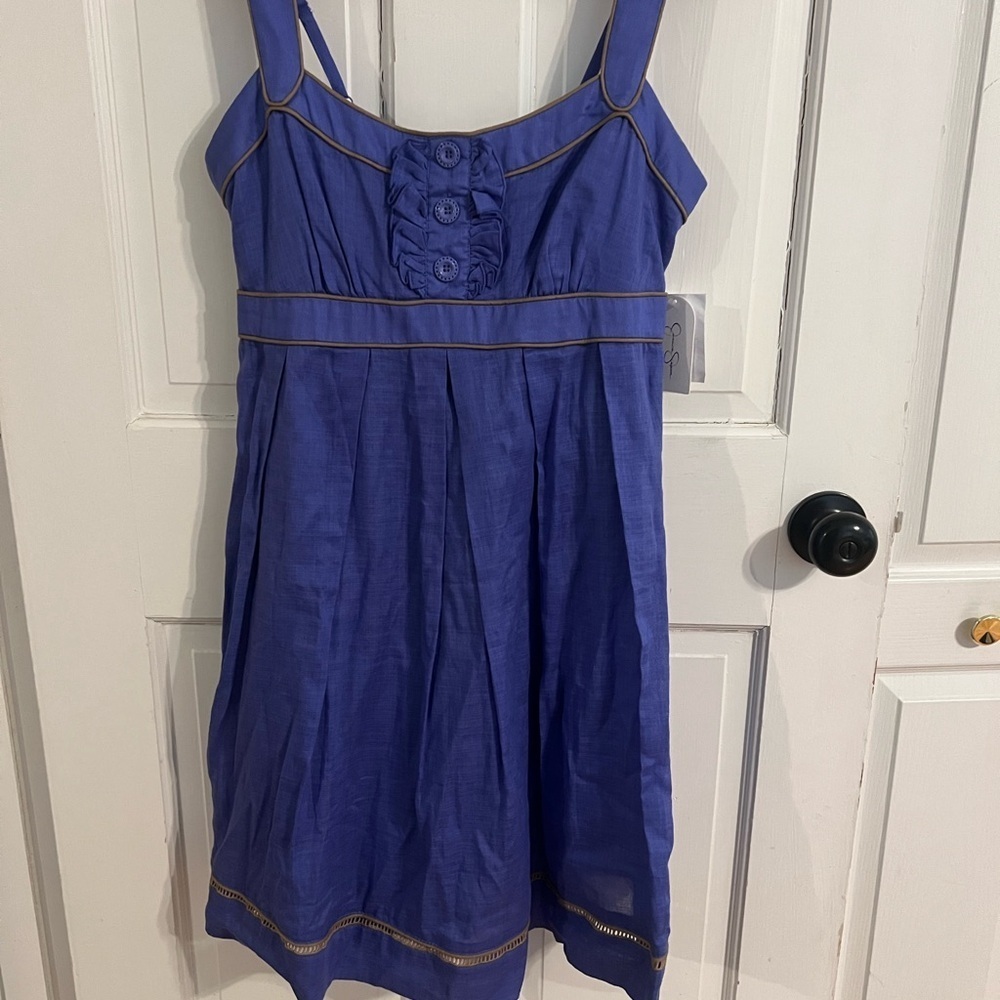 NWT Jessica Simpson Dress M Flowy Feminine Spring Easter COTTON Boho Midi - Picture 3 of 10